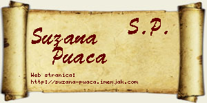 Suzana Puača vizit kartica